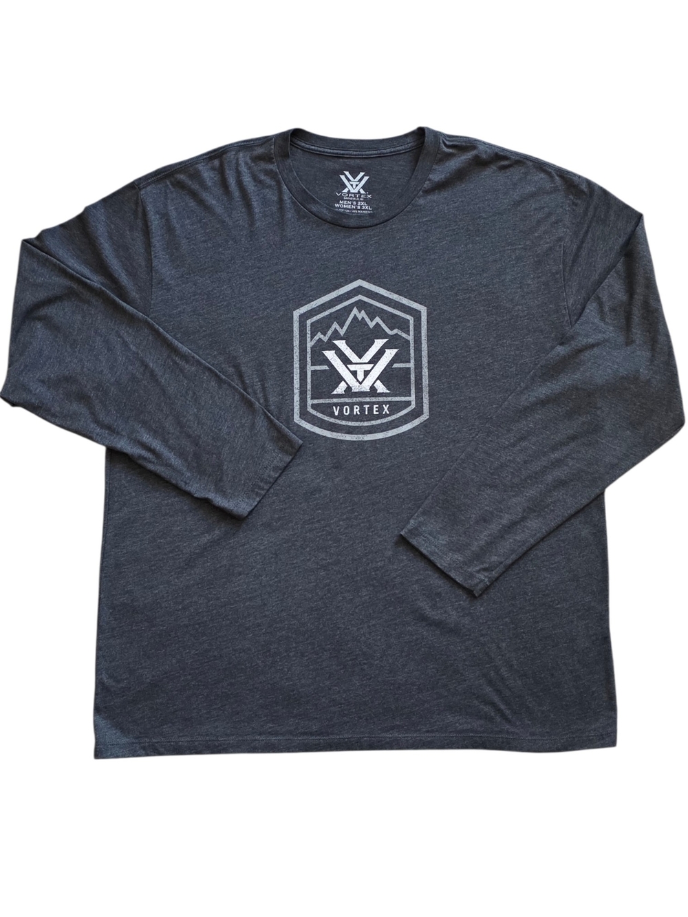 Vortex Optics 2XL Dark Gray Long Sleeve Outdoor Logo Shirt Hiking Hunting